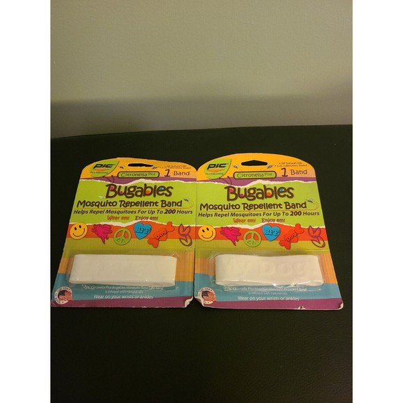 Two Bugables Mosquito Repellant Band - Citronella Plus - Two New 1 Band Packs - Picture 1 of 3
